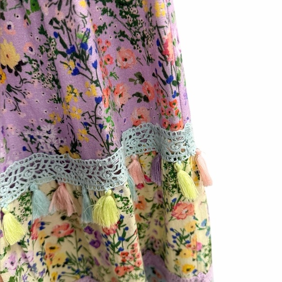 Alice + Olivia Karolina Tie Front Maxi Dress Size 6 - Picture 8 of 15